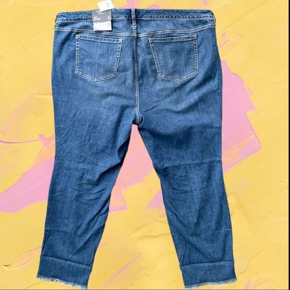 Torrid Medium Wash Eco Vintage Stretch Crop Boyfriend Jeans Size 22 NWT - Picture 6 of 14